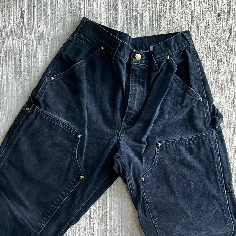 Carhartt faded black double knee work wear carpenter pants